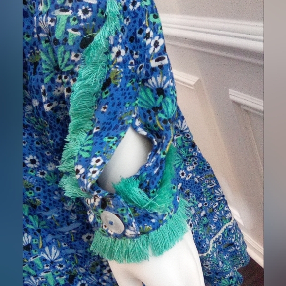 Poupette St. Barth Fringe Long Sleeve Dress - Picture 7 of 16